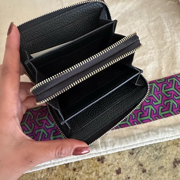 New Tory burch Blake double zip cardholders black - Picture 4 of 6